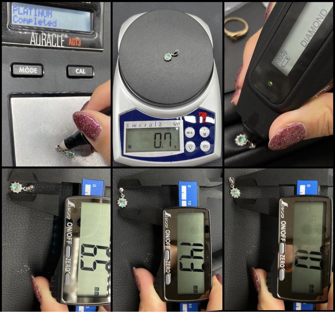 ☆【鑑別】Pt900 トルマリン 取り巻きダイヤ ※トップのみ ネックレストップ - メルカリ