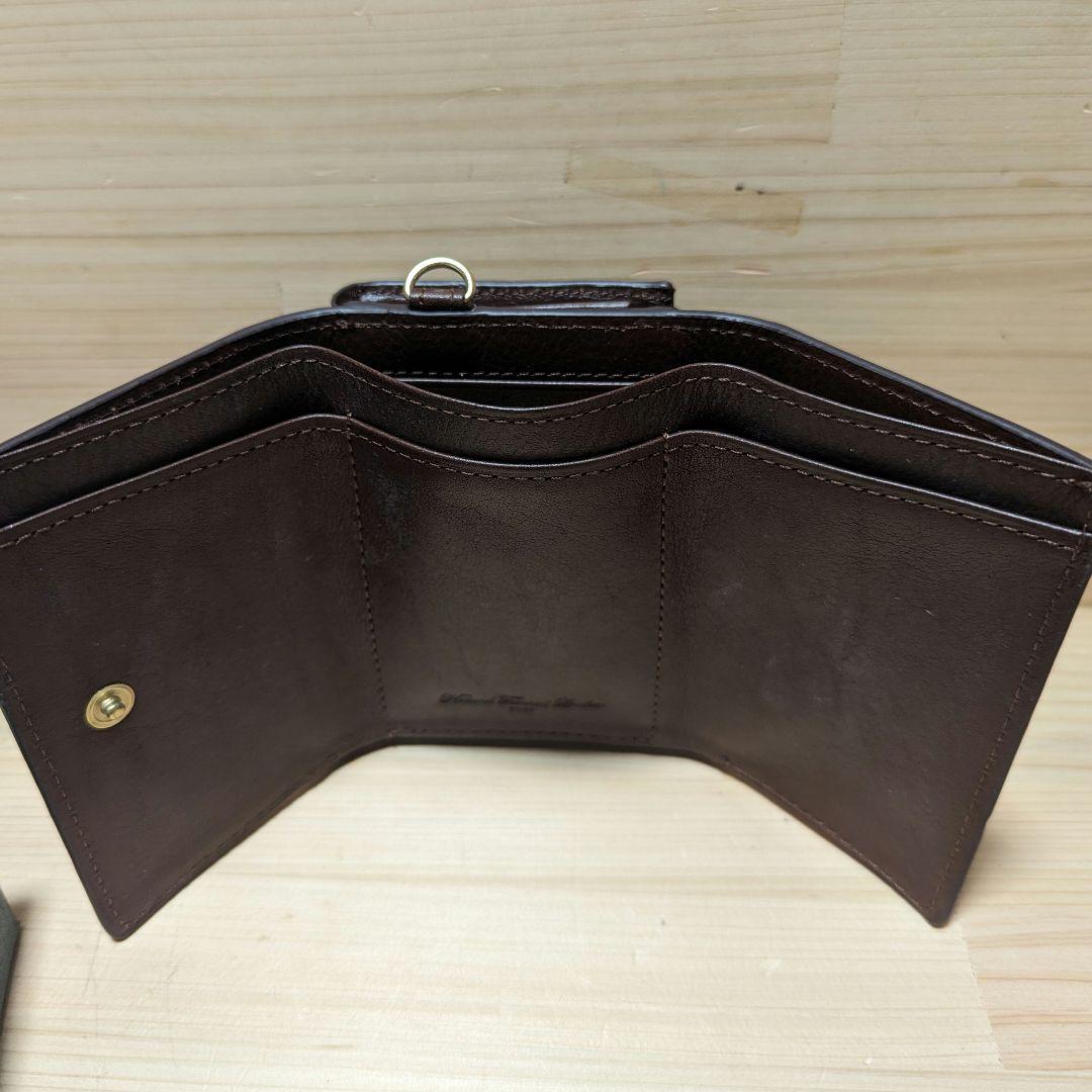 箱付き【SLIP-ON】本革 三つ折り財布 小銭入れ コインケース