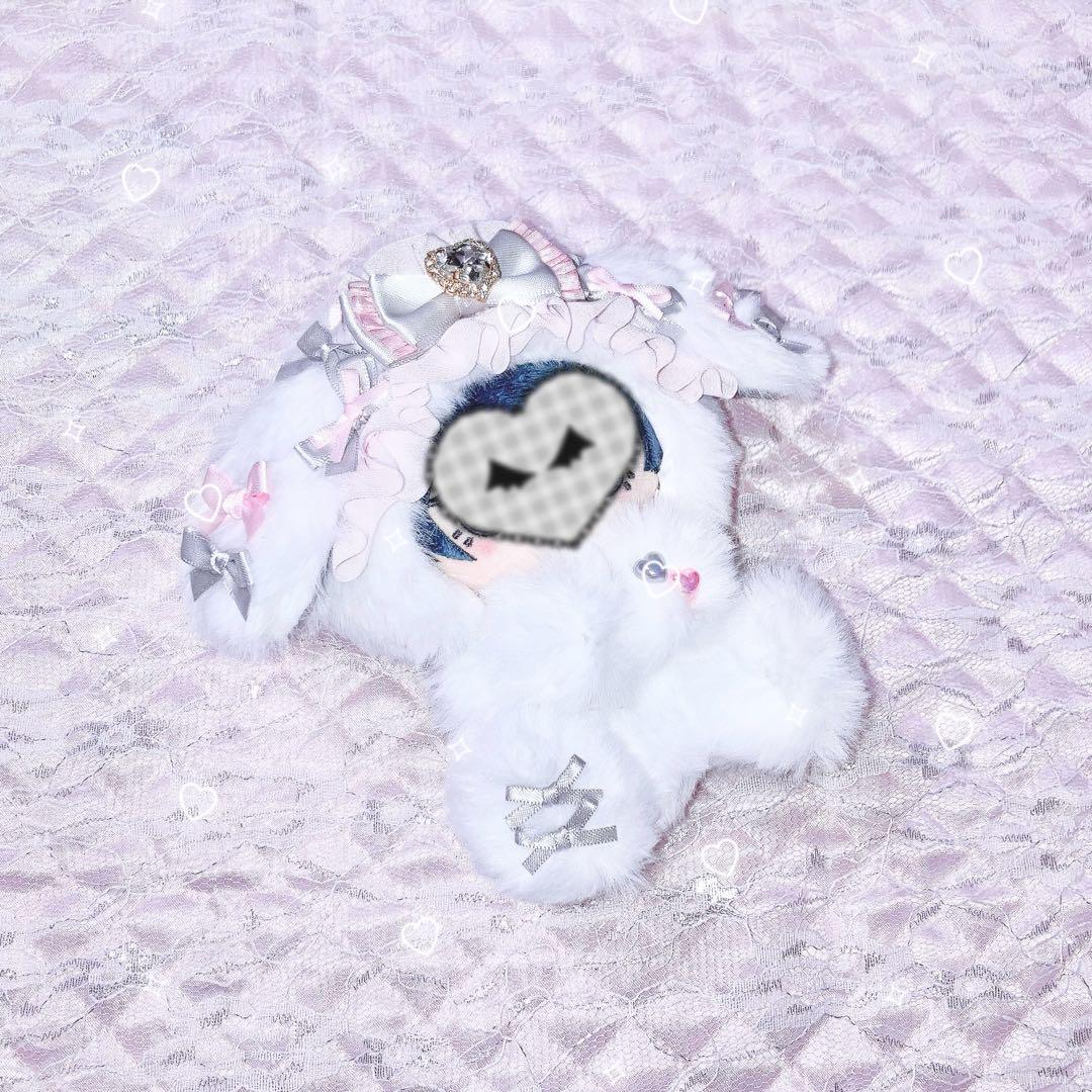 6 おすわりぬい服 ちびぐるみ たれみみうさぎ 白 ピンク グレー