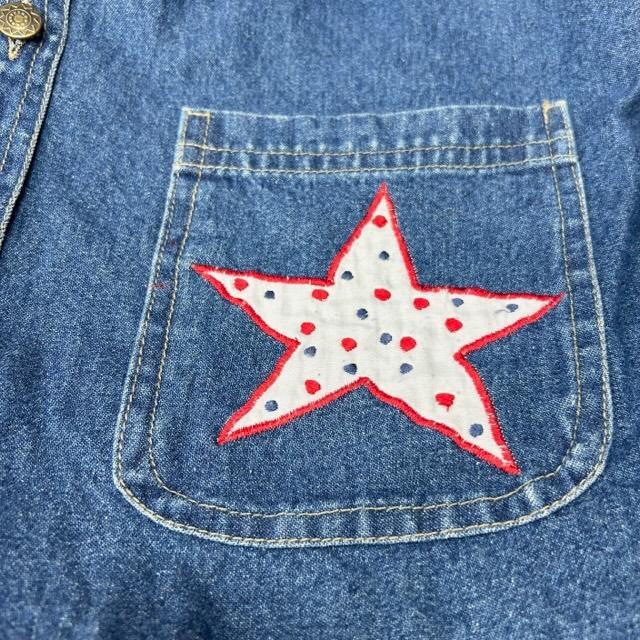 ファッション特集 USA古着 90s～ 刺繍・ワッペン L～XL程度 デニムカバーオール ジャケット・アウター