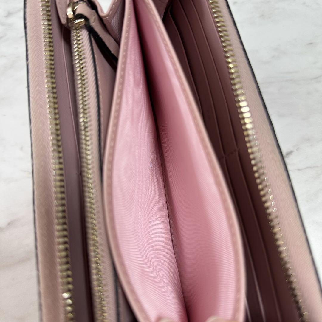VALENTINO スタッズ長財布 ピンク