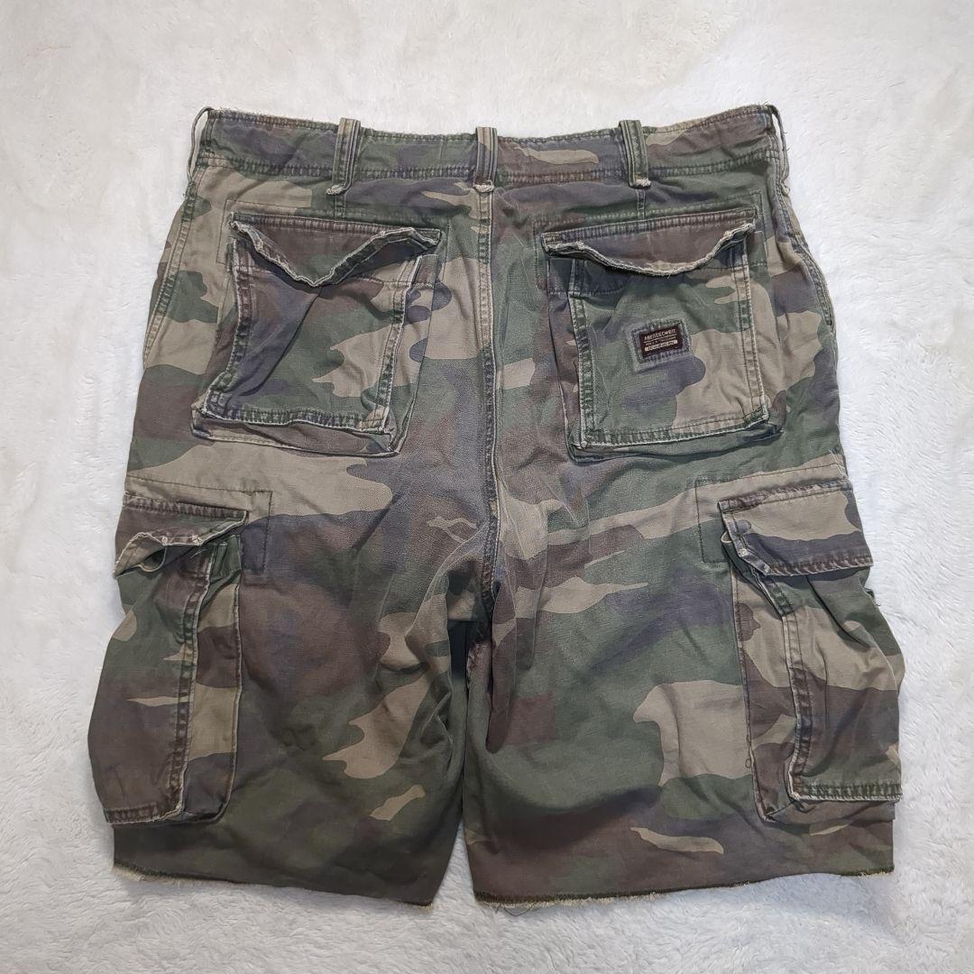 ✨大人気！w33 abercrombie&fitch 迷彩ハーフカーゴパンツ