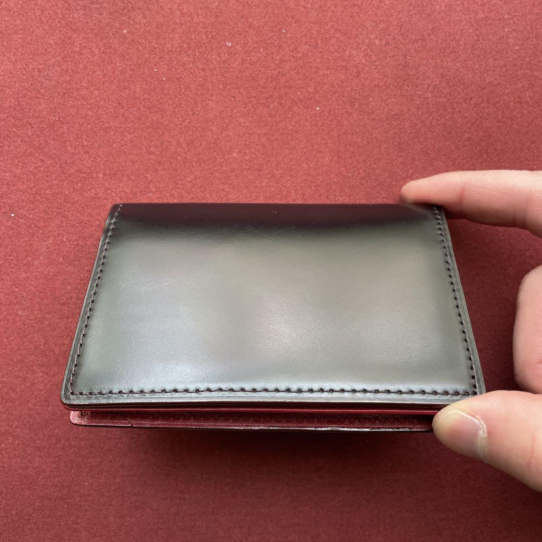 【新品】キプリス　オイルシェルコードバン&シラサギレザー　名刺入れ