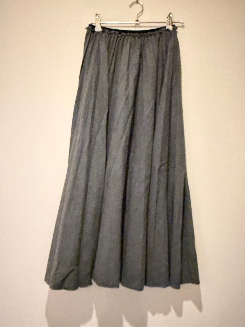 RED VALENTINO グレー フ ロングスカート 36S・RED VALENTINO