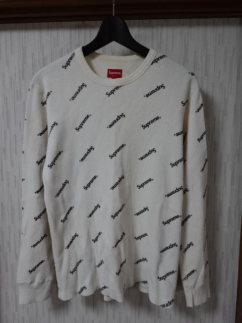 シュプリーム Supreme 長袖Tシャツ S ロゴ総柄