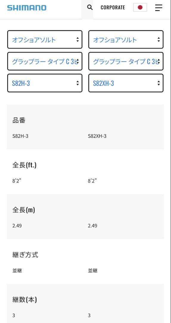 SHIMANO グラップラー タイプ C 3ピース 2本セット