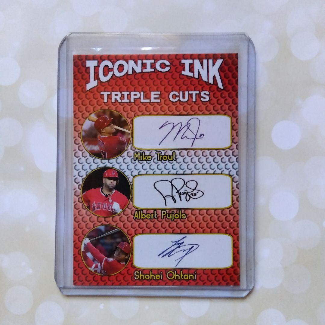大谷翔平 Iconic Ink サインカード マイクトラウト アルバート