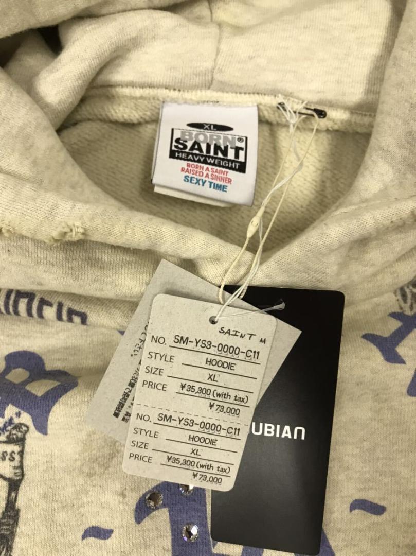 セントマイケル×ボーンレイズド★24SS グラフィックフーディー パーカー