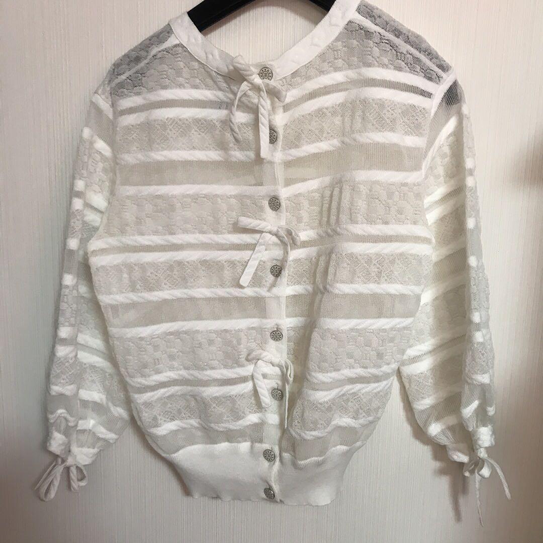 CHANELリボンブラウス