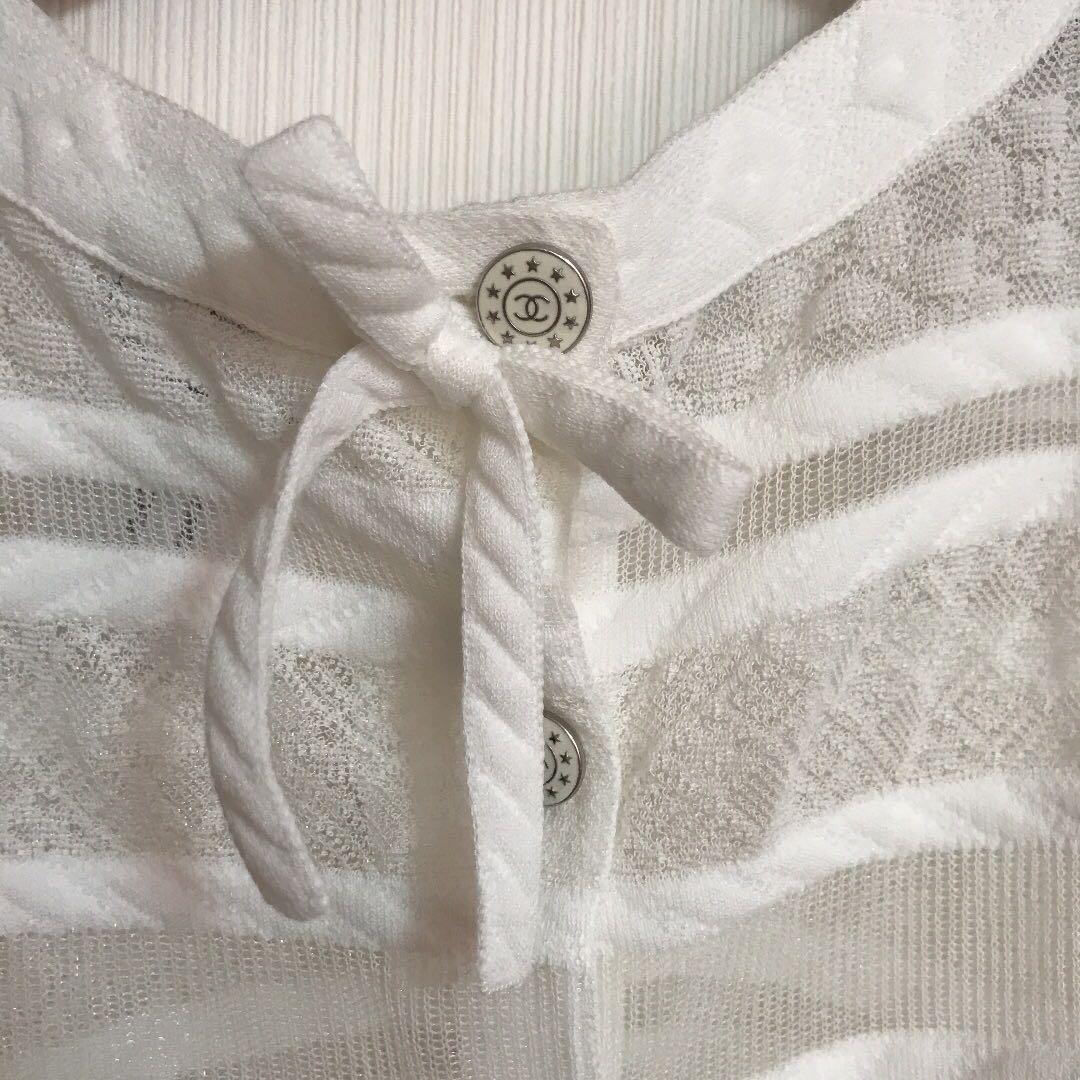CHANELリボンブラウス