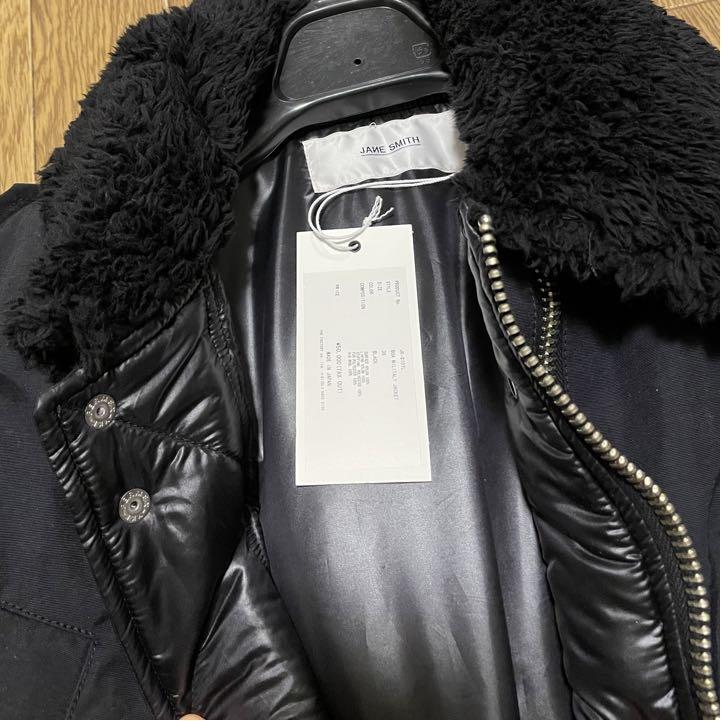 【新品タグ付き】JANE SMITH ボア中綿ブルゾン  BK 定価5.5万 新品タグ付き】JANE SMITH ボア中綿ブルゾン BK 定価5.5万