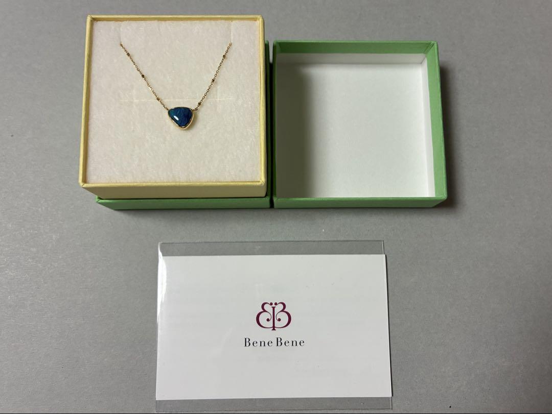 ベーネベーネ　ブラックオパール シンプルネックレス　k18 美品