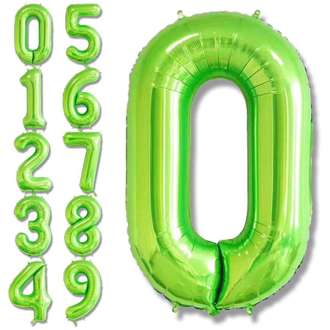 【0】 バルーン ライトグリーン 大きい 誕生日 ナンバー 7 アルミ風船