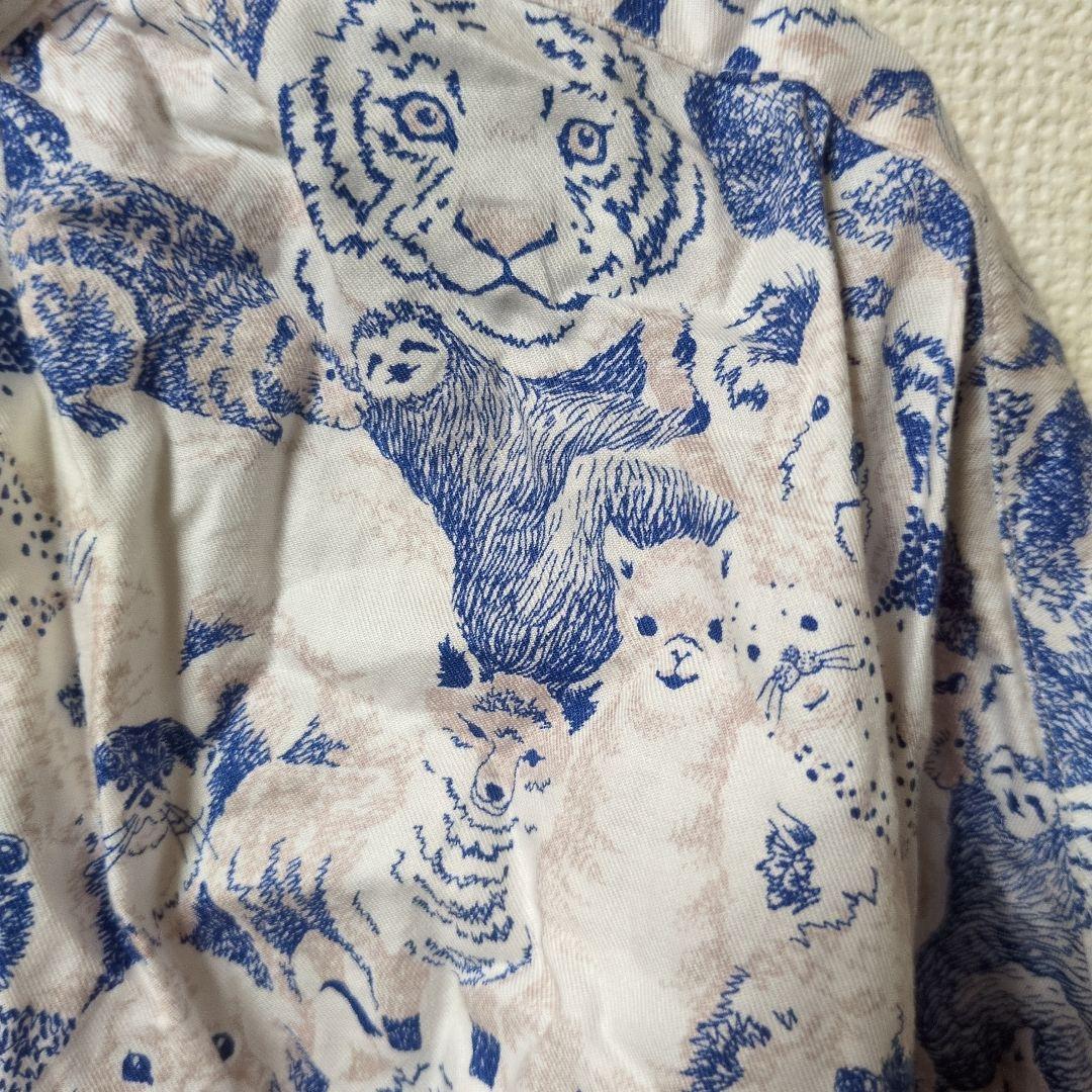 素敵な マーブルシュッド動物柄 長袖シャツ トップス