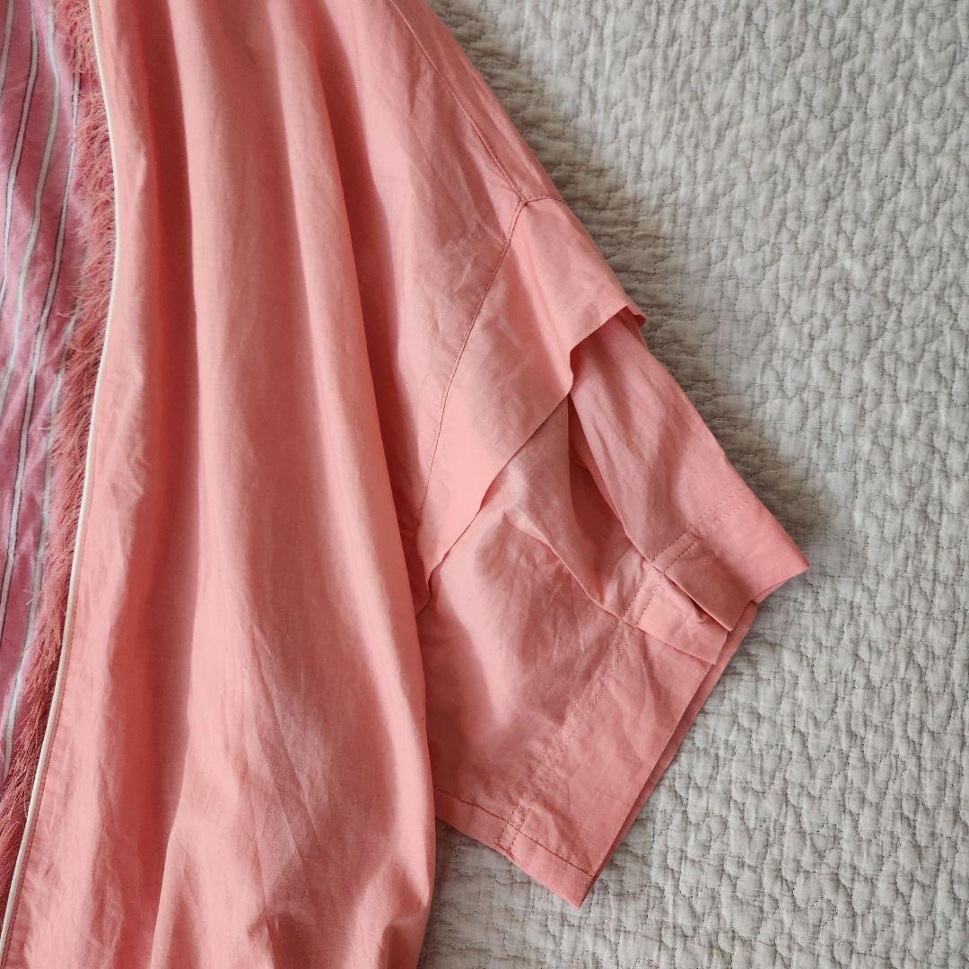 美品☆1％ THIRTY ワンピース ドレス 切替 フリンジ リゾート 春夏