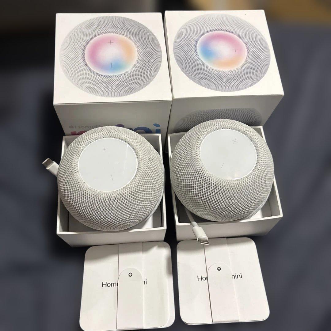 中古美品 HomePod mini 2台セット Apple ホームポッド - メルカリ