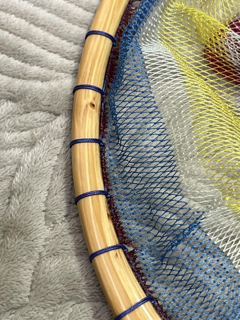 【未使用】木製タモ　玉網　へらぶな　玉枠　約29.6cm
