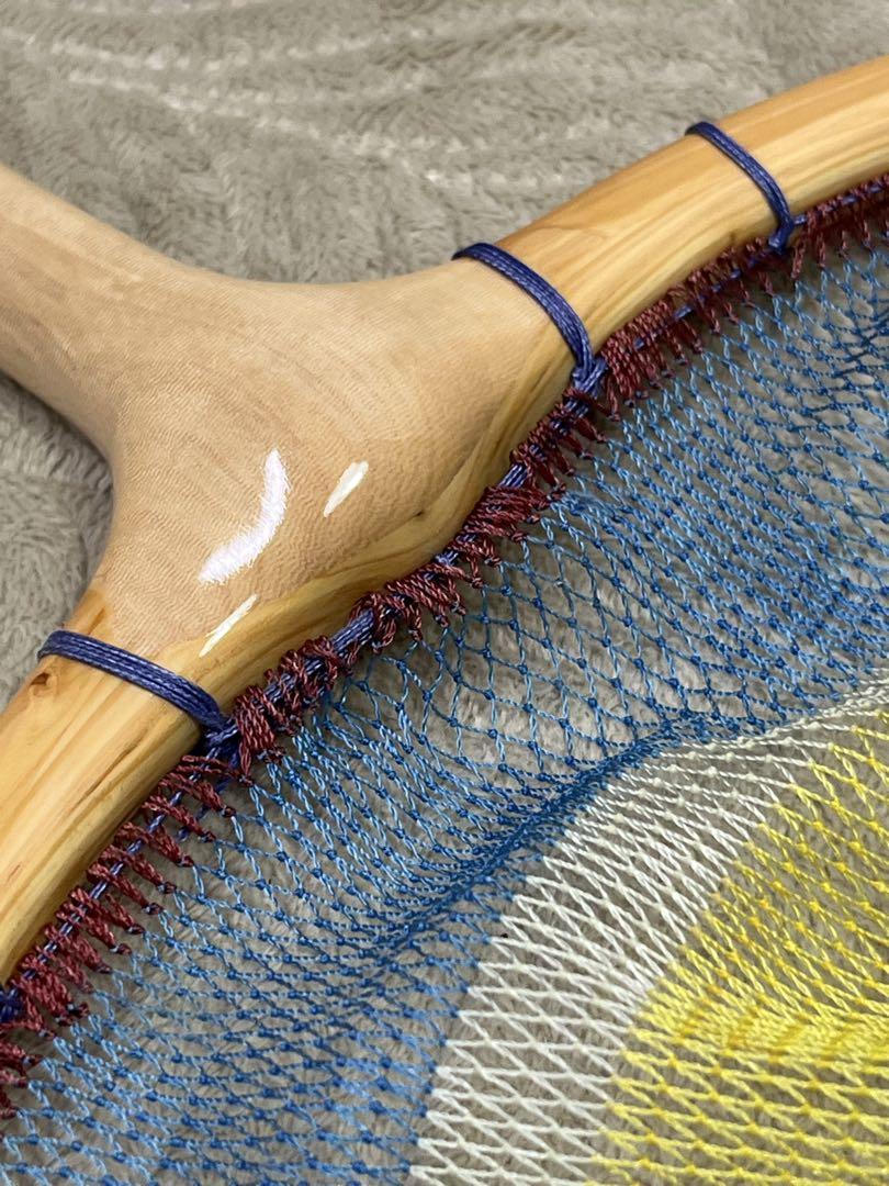 【未使用】木製タモ　玉網　へらぶな　玉枠　約29.6cm