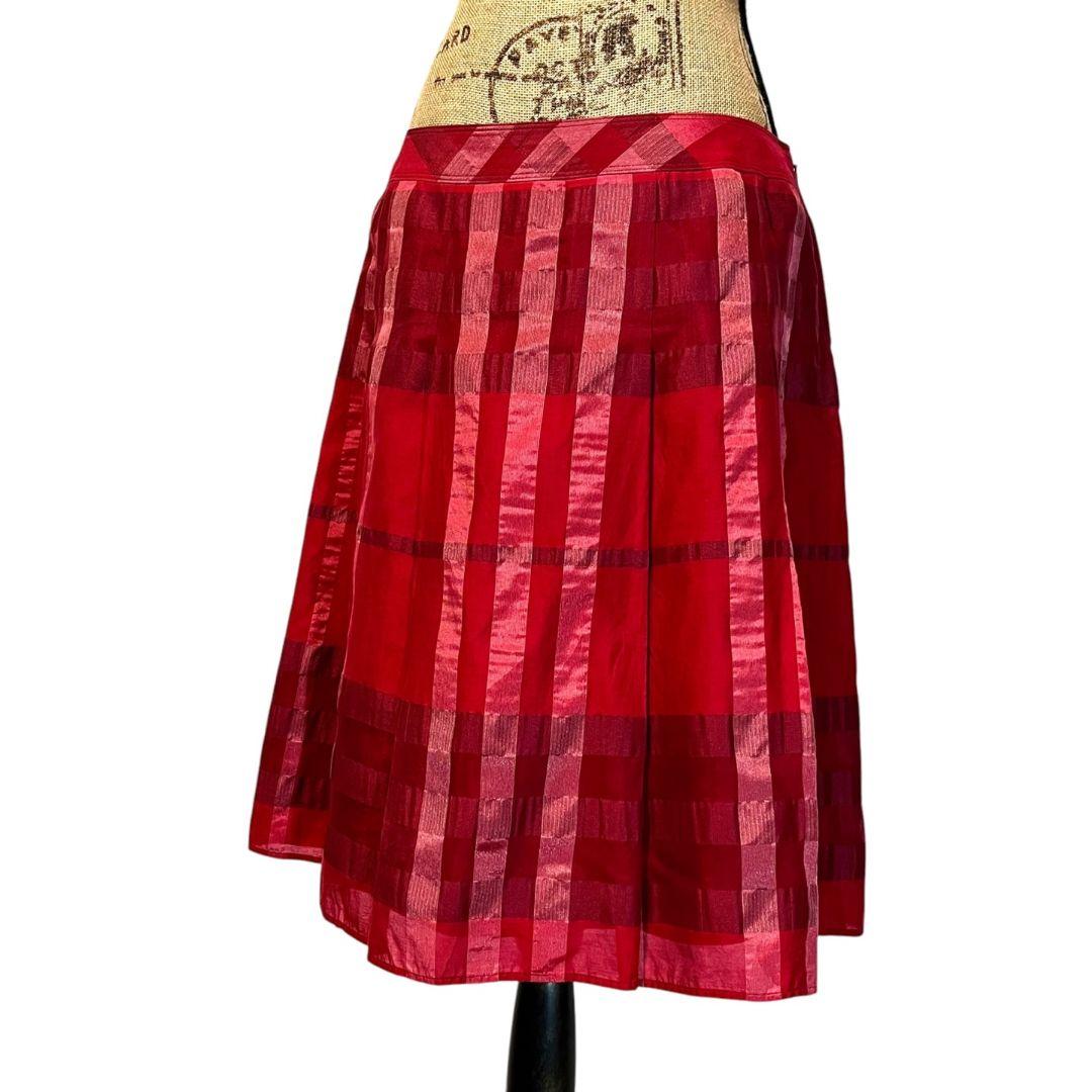 【美品】【シルク】【46】BURBERRY LONDON メガチェック スカート
