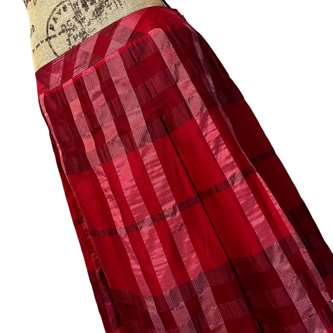 【美品】【シルク】【46】BURBERRY LONDON メガチェック スカート