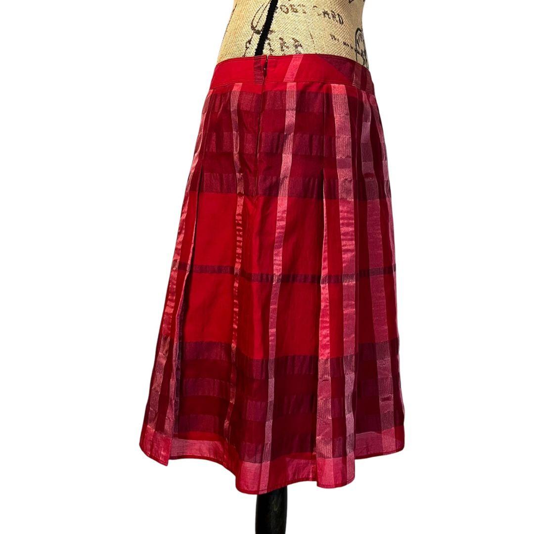 【美品】【シルク】【46】BURBERRY LONDON メガチェック スカート