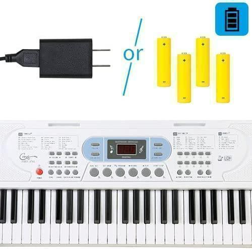 【M2150-114-80】キーボード ピアノ 電子ピアノ 61鍵盤　ホワイト M2150-114-80】キーボード ピアノ 電子ピアノ 61鍵盤 ホワイト