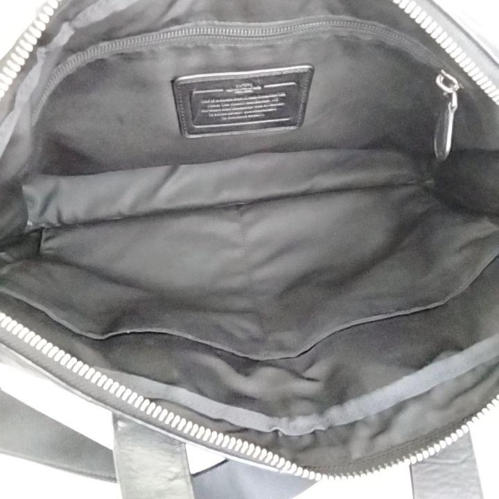COACH ブラック ビジネスバッグ ショルダー　オールレザー　2way