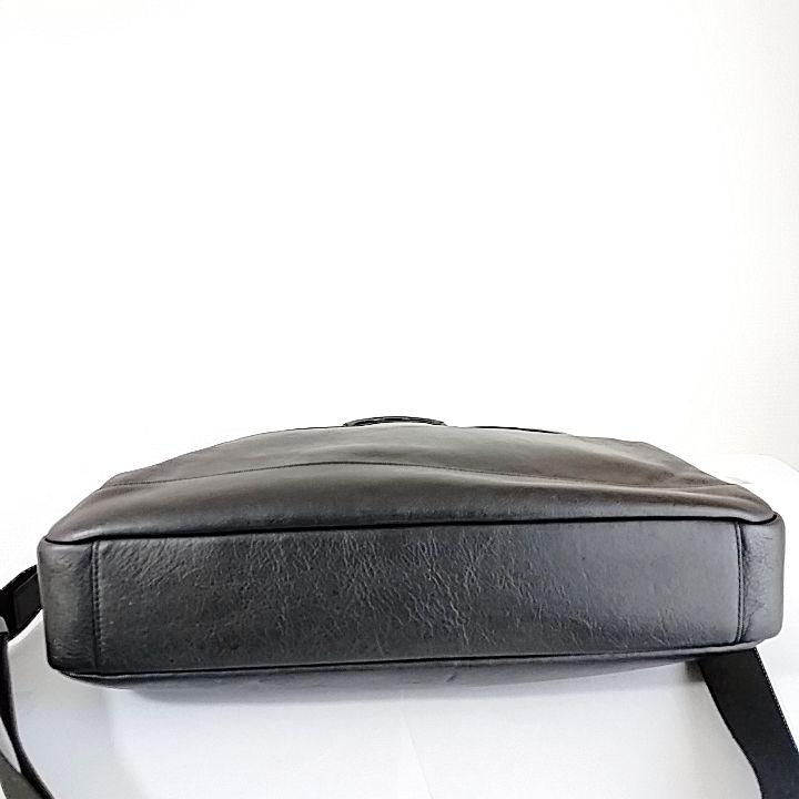 COACH ブラック ビジネスバッグ ショルダー　オールレザー　2way