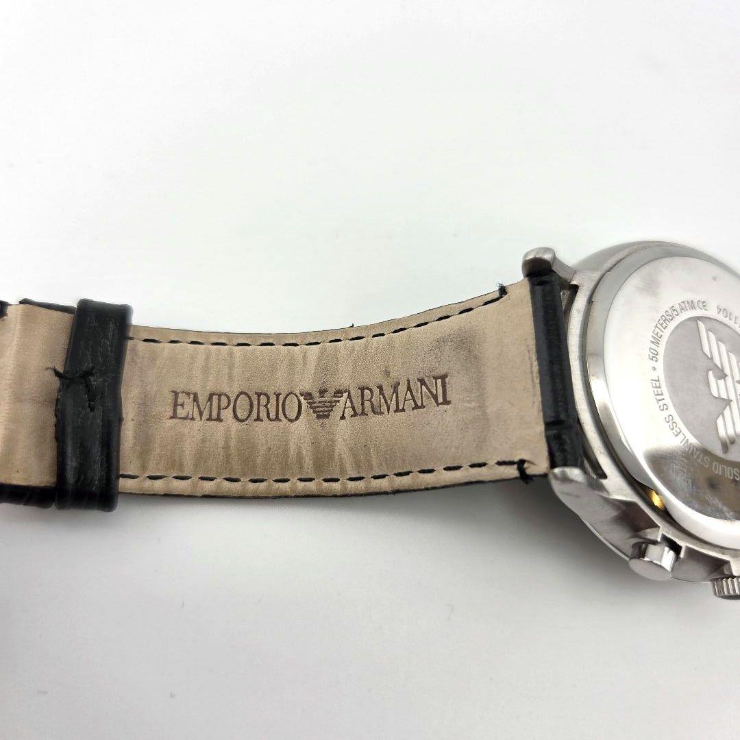 アルマーニ　EMPORIO ARMANI AR-2447 黒文字盤 メンズ腕時計