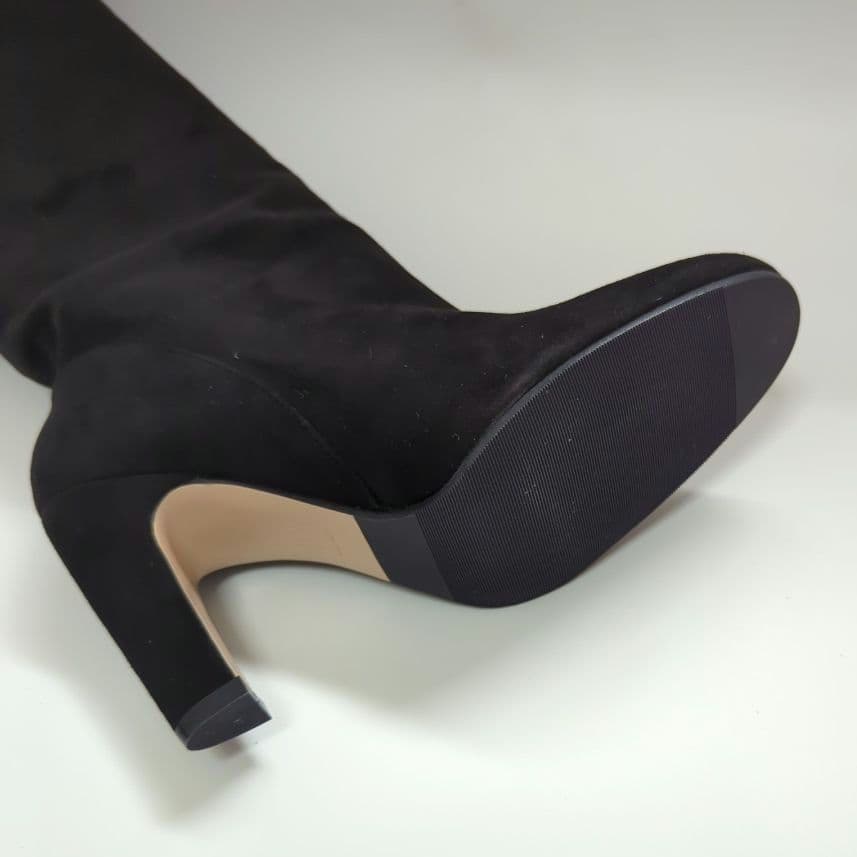 新品・未使用✨スチュアートワイツマン ブラック スエード ロングブーツ 保存袋付