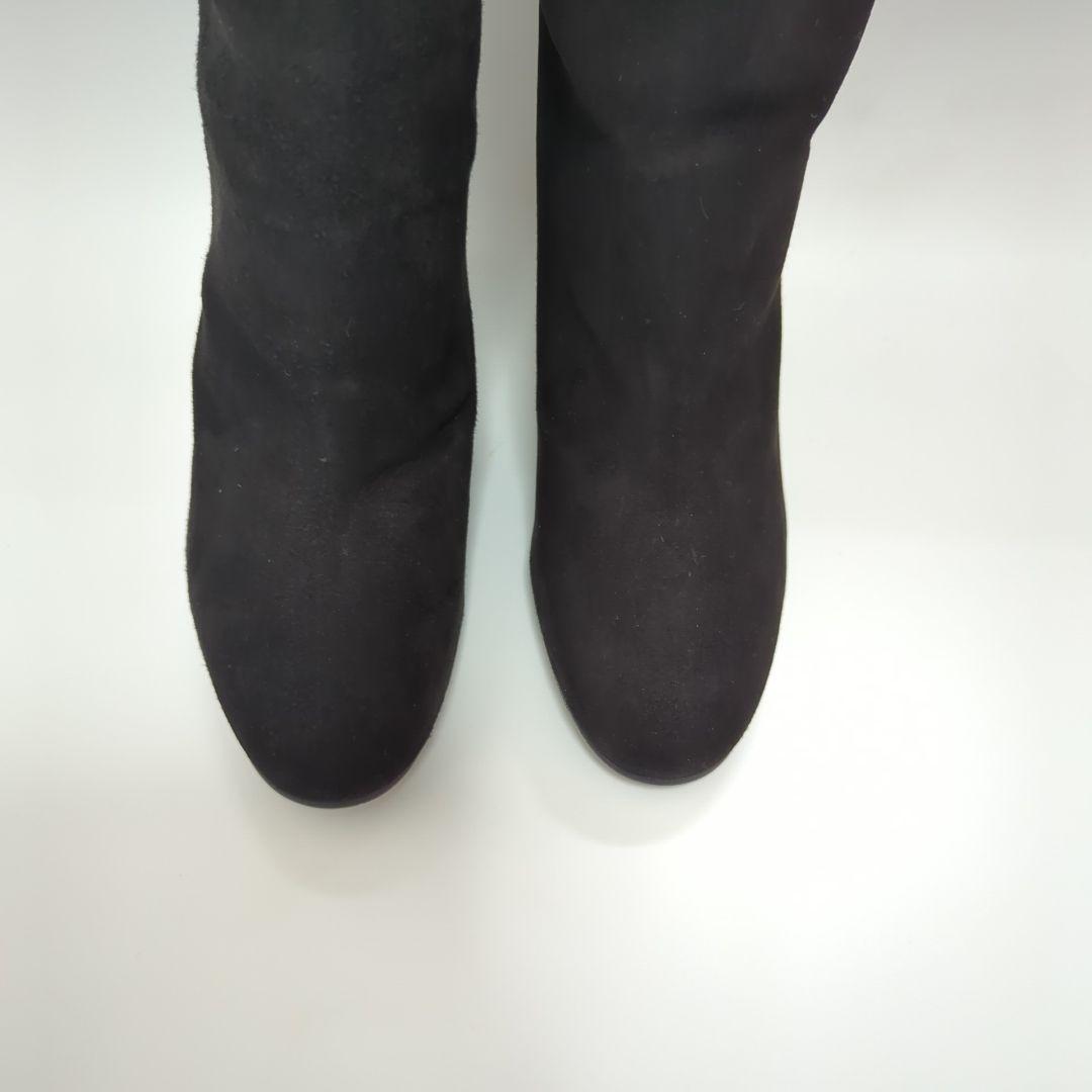 新品・未使用✨スチュアートワイツマン ブラック スエード ロングブーツ 保存袋付