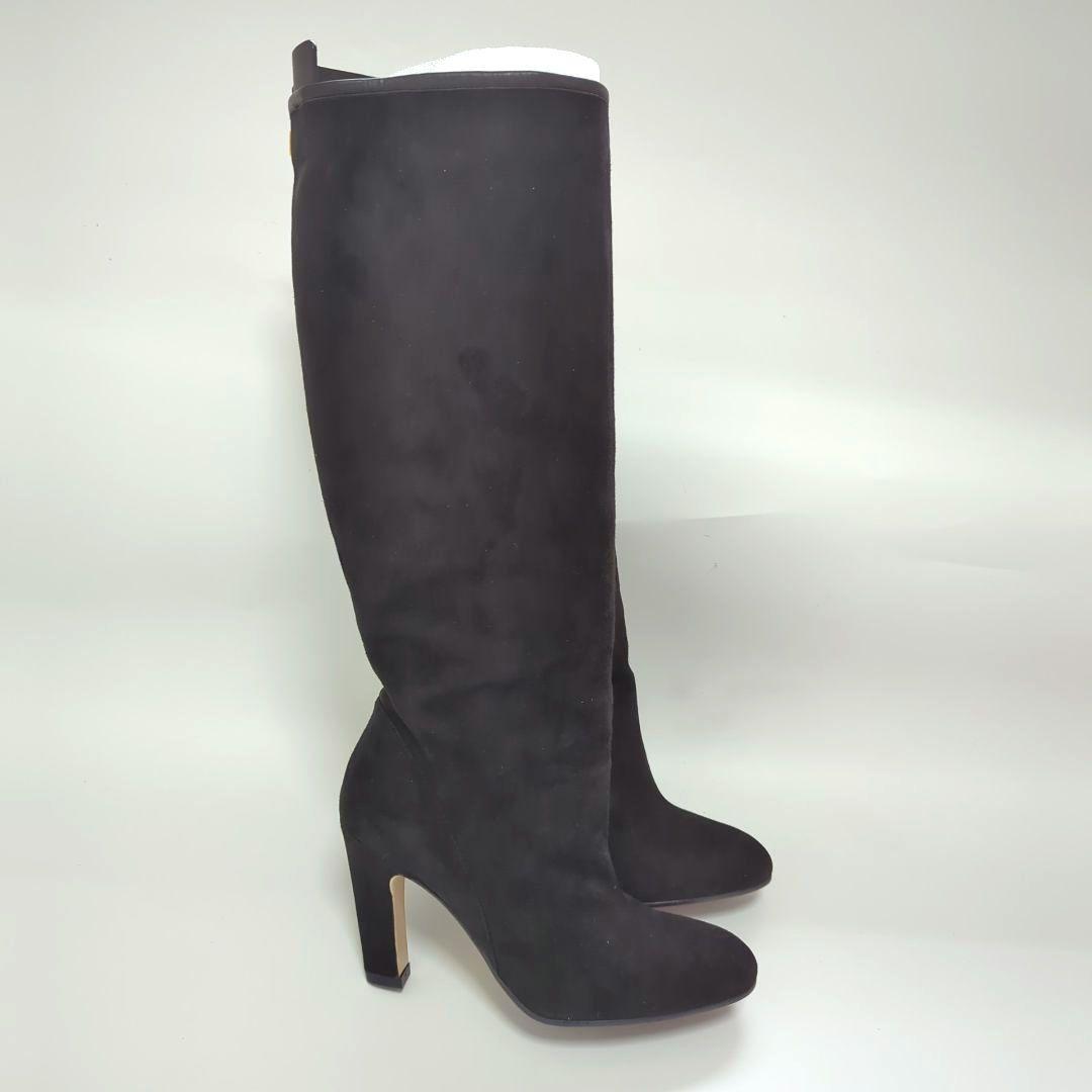 新品・未使用✨スチュアートワイツマン ブラック スエード ロングブーツ 保存袋付
