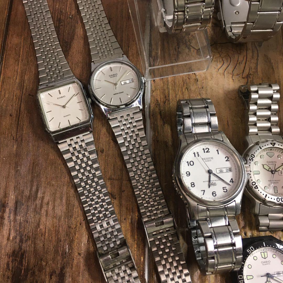 人気セール 動品&ジャンク カシオ CASIO アナログ時計 13本まとめて ダイバーズ anu2y-m25855001860 SALE低価
