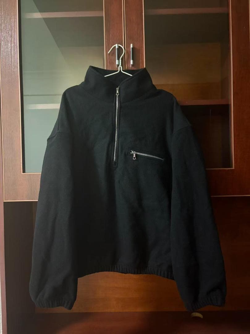 Rier 25ss ハーフジップ トレーナー 黒 M