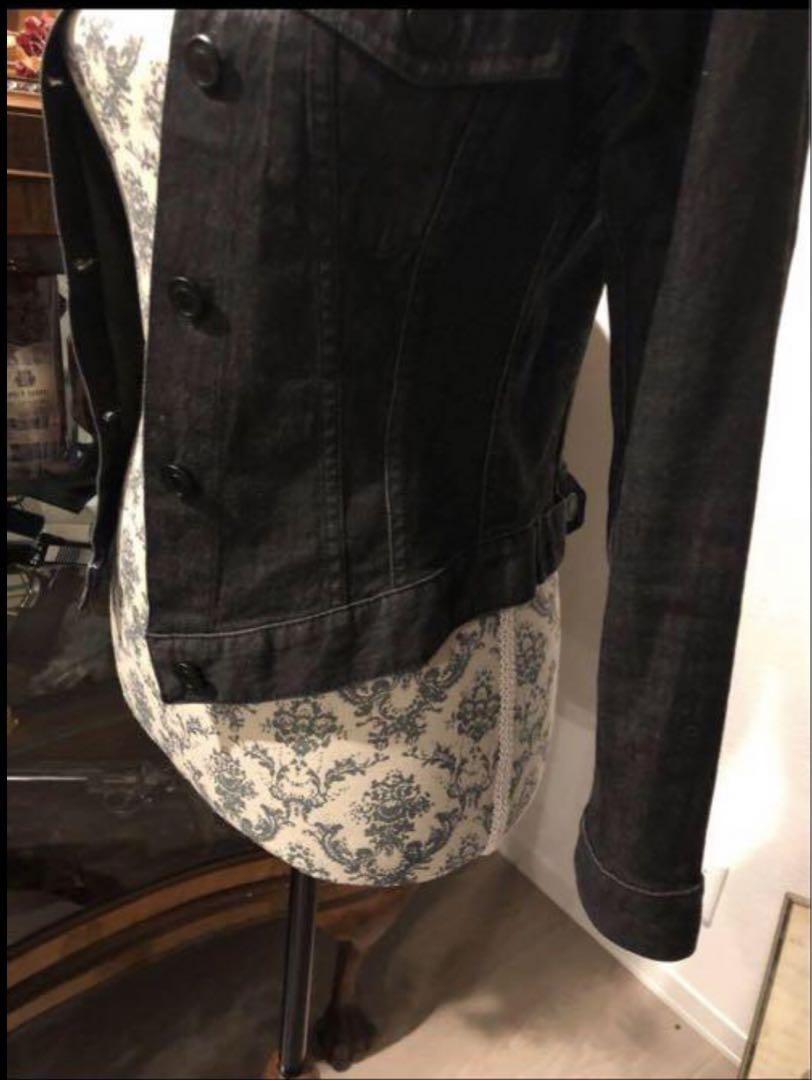 gucciグッチ ブラックデニムジャケット Gジャン ショート丈