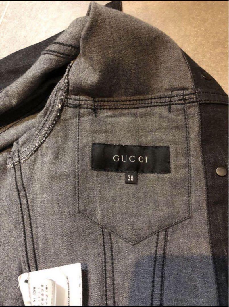 gucciグッチ ブラックデニムジャケット Gジャン ショート丈