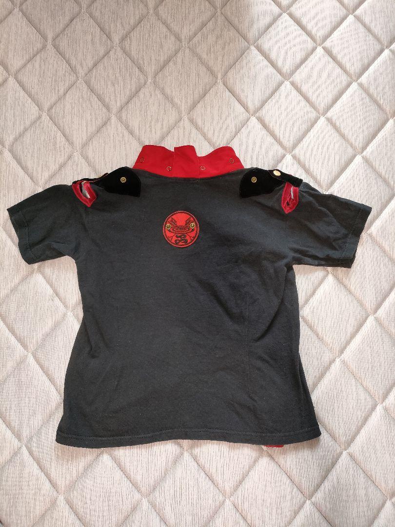 卓矢エンジェル　蝶々袖Tシャツ 黒T浴衣柄