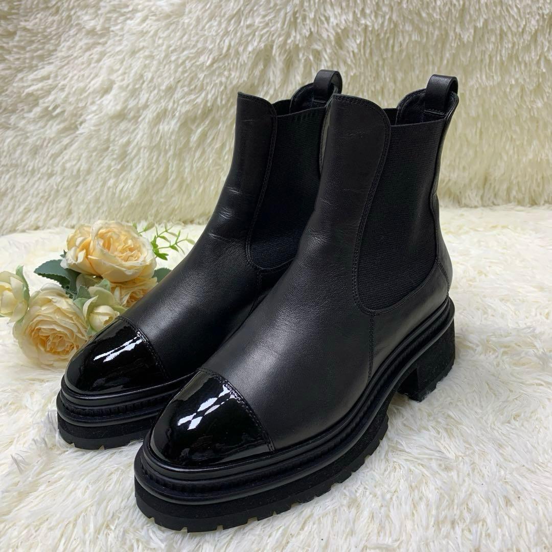 CHANEL シャネル サイドゴアブーツ23cm CHANEL
