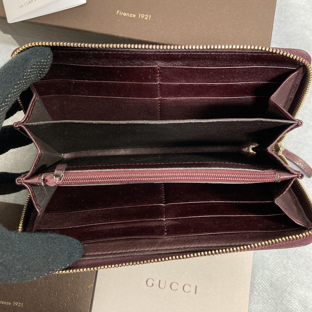 爆買いセール GUCCI グッチシマ 長財布 ラウンドファスナー GG柄 美品 ブラウン KMgAL-m25873660308 正規店好評