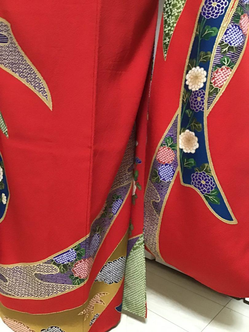 花井幸子❁⃘*.゜正絹振袖 買い足し無しのフルセット 草履バッグ ファー M