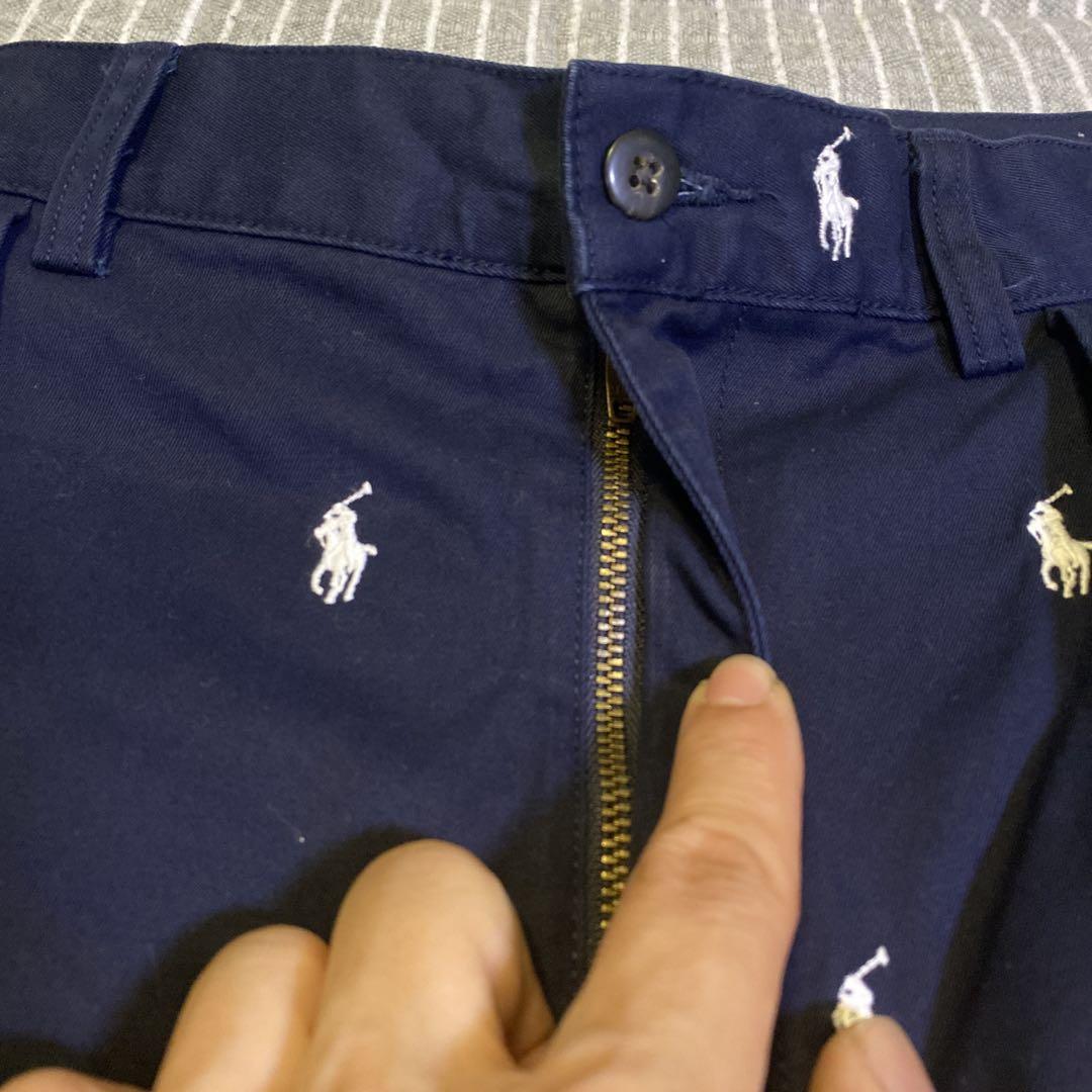 【良品】POLO Ralph lauren ショートパンツ　33サイズ　ネイビー
