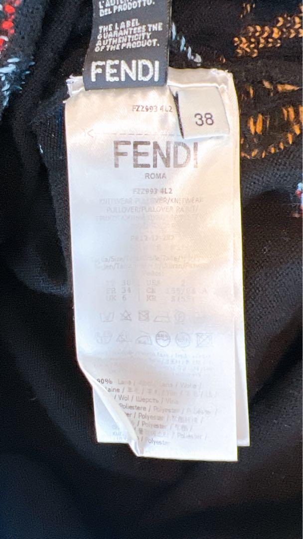 FENDI 半袖 ファー付き ニットセーター