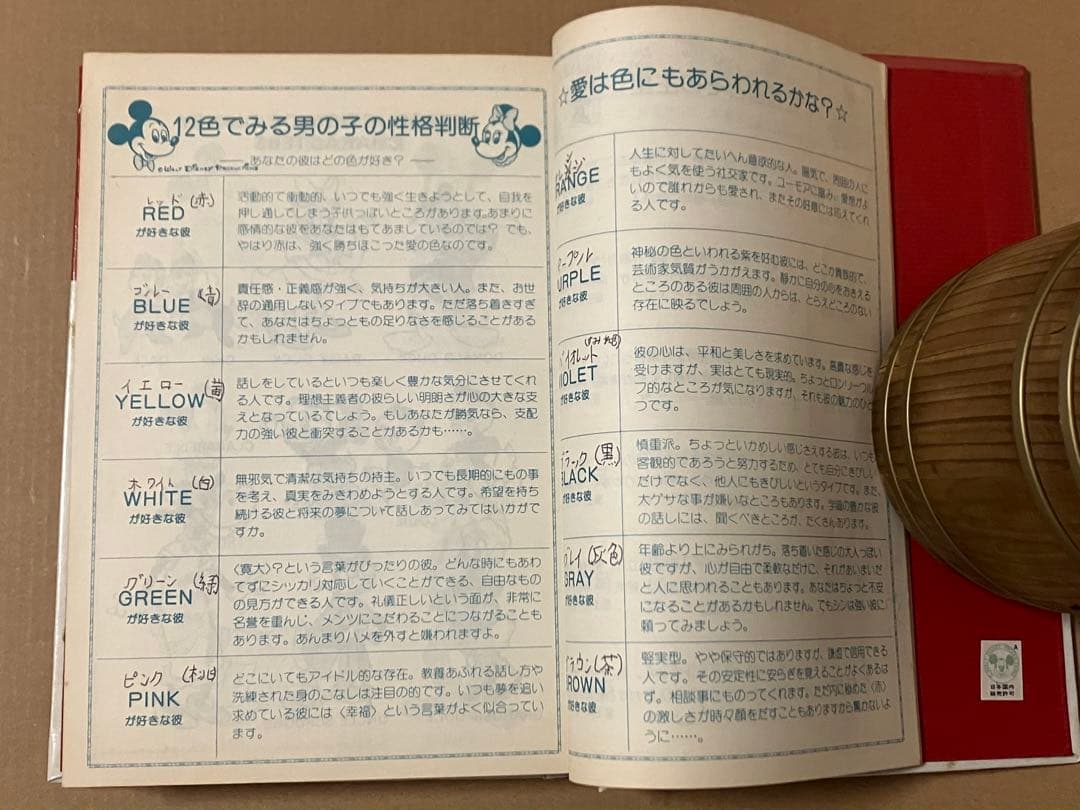 ミッキーダイアリーやや傷や汚れあり