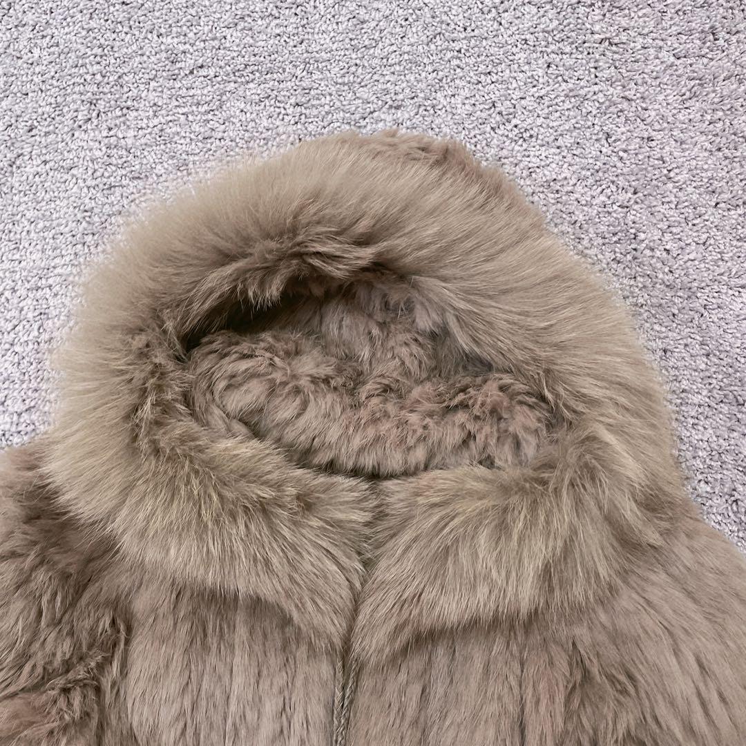 【Diagram】ダイアグラム ラビットファー フォックスファーパーカー 七分袖 【Diagram】ダイアグラム ラビットファー フォックスファーパーカー 七分袖