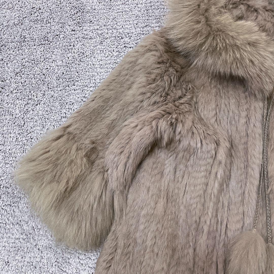 【Diagram】ダイアグラム ラビットファー フォックスファーパーカー 七分袖 【Diagram】ダイアグラム ラビットファー フォックスファーパーカー 七分袖