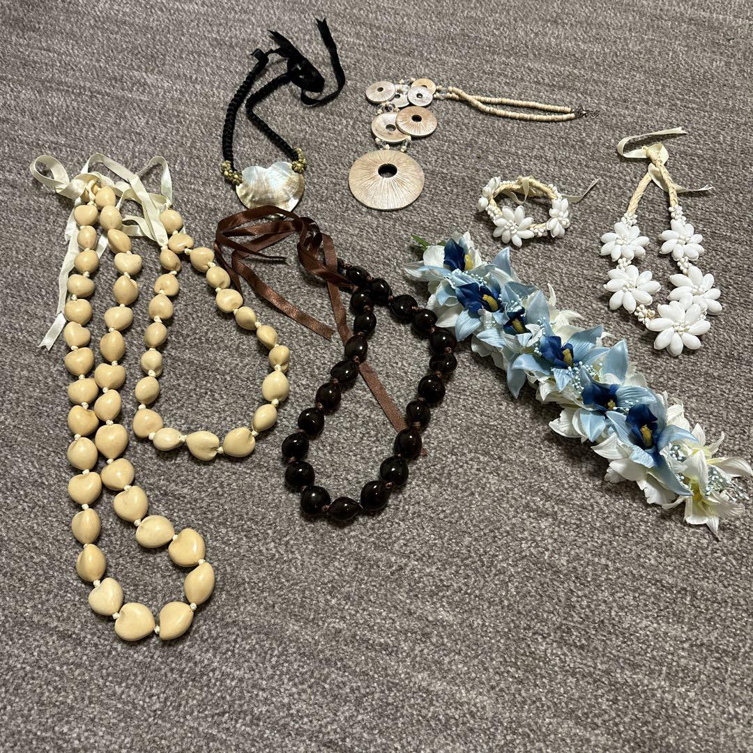 フラタヒチアンアクセサリー8点セット