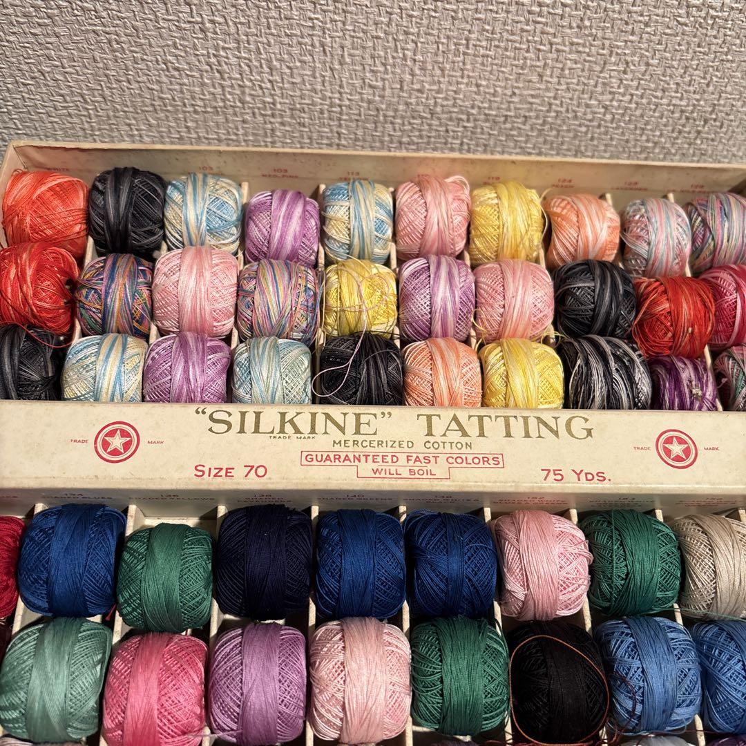 USA ビンテージ　AMERICAN THREAD CO. ボックス&糸セット