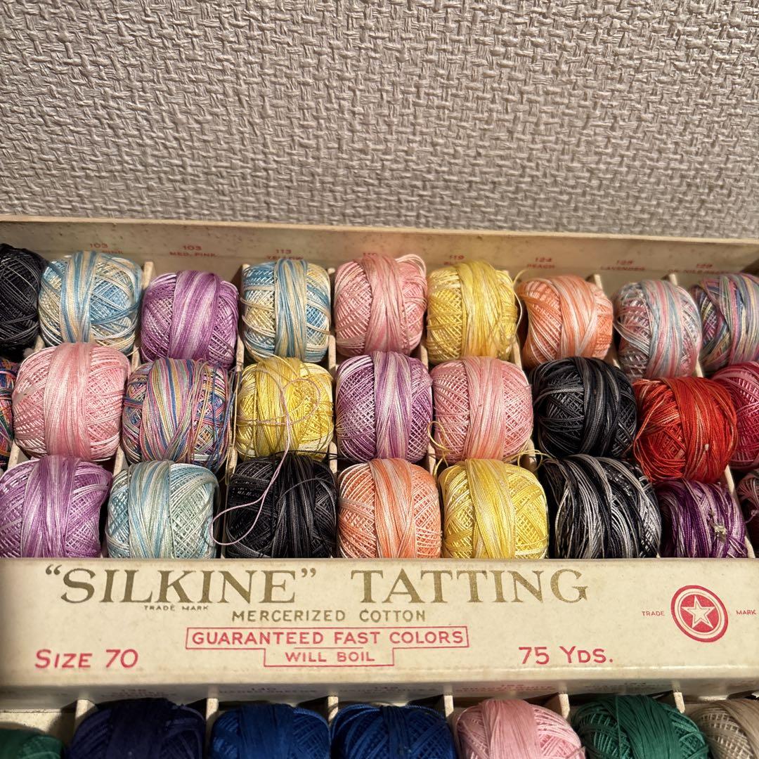 USA ビンテージ　AMERICAN THREAD CO. ボックス&糸セット