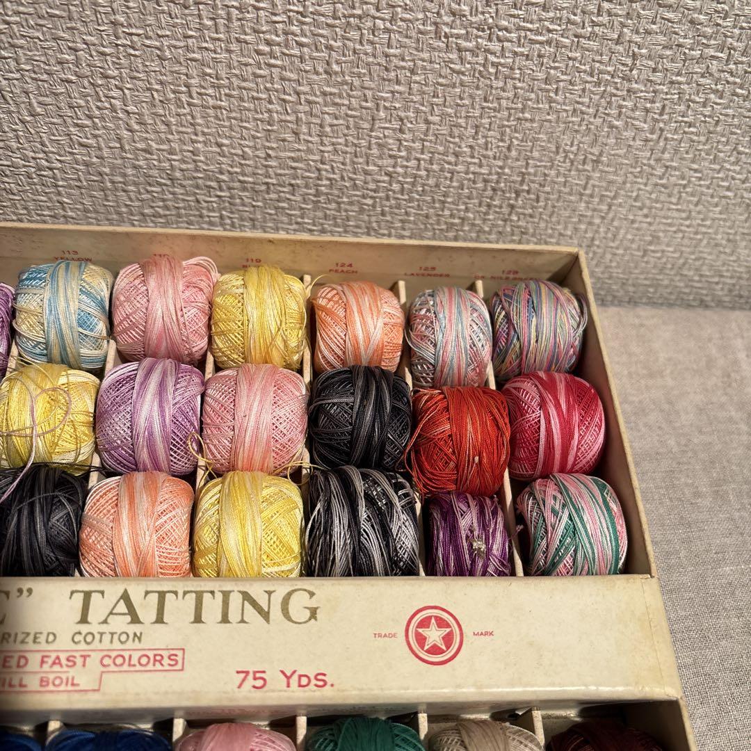 USA ビンテージ　AMERICAN THREAD CO. ボックス&糸セット