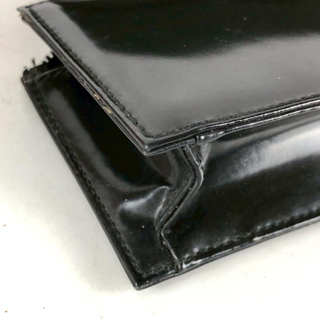 GUCCI グッチ エナメル ポーチ 小物入れ ブラック レディース ブランド